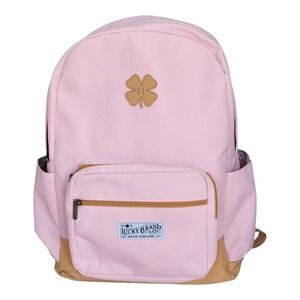 Lucky Brand Pink and Tan Backpack Large Size